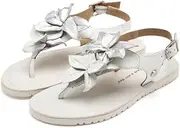 [GIOSEPPO] Girl's Linneus Flat Sandal, White, 3 UK