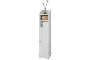Toilet Paper Holder with Storage, Freestanding Cabinet, Toilet Brush Holder and Toilet Paper Dispenser 20x100x18 cm