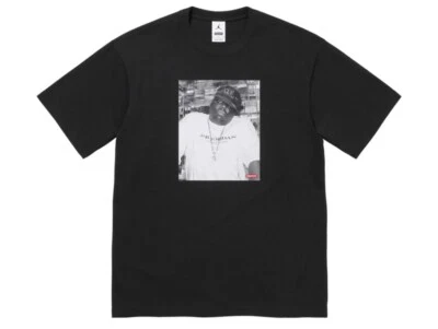 Supreme X Jordan Biggie T-Shirt Black Size Medium! Limited Edition ✅