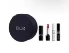 4 Pc Gift Set {DIOR} Black Vanity Makeup Case w/ Mirror + 2 Mascara + Lipstick