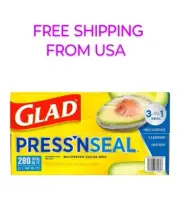 Glad Press'n Seal Food Plastic Wrap (280 Sq. Ft. 2 Pk) By USA Free Shipping.