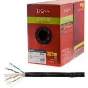 DOSS C6RBLK 305M Cat6 Solid Cable Black Sold As 305M Roll Only 305M CAT6 SOLID