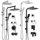 10/12'' Square/Round Shower Head Handheld Gooseneck Wall Rail Set /Mixer Taps