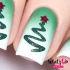 Ribbon Tree Stencils for Nails, Christmas Nail Stickers, Nail Art, Nail Vinyls