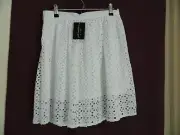 Kids New Skirt White Fashion Cotton Lace Cindy Skirt Size 14