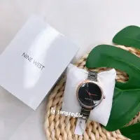 在飛比找樂天市場購物網優惠-美國代購 台灣現貨 NINE WEST 女款 黑色玫瑰金腕錶