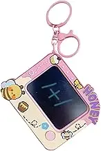 Tiny Kids Drawing Board - Bee Pattern Writing Tablet Keychain | Portable Erasable Doodle Sketch Pad for Kids, Travel Game Backpack Keychain Clip, Fun Writing and Drawing Pad for Creative on The G
