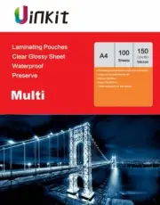 A4 Thermal Hot Laminating Pouches Sheets 150Micron75x2 303x216mm Uinkit
