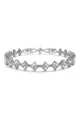 BULLION GOLD Falling Star Sparkling Zirconia Bracelet-White Gold/Clear