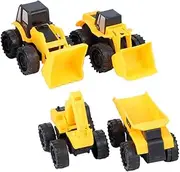 HONITANO 4pcs Construction Vehicle Model Educational Plastic Engineering Trucks for DIY Excavator Bulldozer for Imaginative Play Parent Interaction