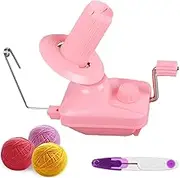 Yarn Ball Winder with Handle, Lightweight Portable Reusable Manual Wool Yarn Winder, Plastic Material, Ideal for Yarn, Wool, Fiber, String