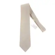 Italo Ferretti NWT 100% Silk Tie in Light Beige Tan with Pink Pattern