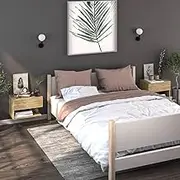 Bedroom Table Wall-Mounted Bedside Cabinets 2 pcs Sonoma Oak