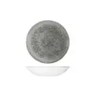 12x Round Coupe Bowl 182mm Black Churchill Raku Crockery Restaurant