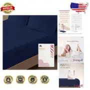 King Fitted Sheet in Navy - 800 Thread Count Egyptian Cotton with Deep Pockets