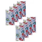 2x 4pc Porto Cucina Cotton 45cm Square Napkins Table Cloth Home Decor Tableware