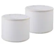 Set of 2 White Textured Round -NEW.A9