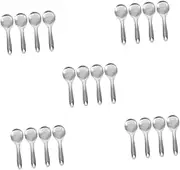 Cabilock 5sets Multipurpose Kitchen Grater Spoon Stainless Steel Ginger Garlic Cheese Zester Easy to Clean 4pcs*5