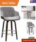 Bar Stools Stool Swivel Kitchen Counter Barstools Dining Chair Chairs Grey Ve...