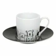 Könitz Funny Dogs Espresso Set 2 pcs, Cup Mug Saucer Dogs 85ml