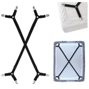 2 Pcs Bed Sheet Holder Straps Criss-Cross - Sheets Stays Suspenders Keeping F...