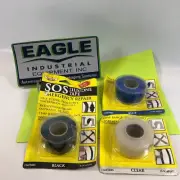 3-PACK SOS Silicone Tape Emergency Repair BLACK-49191 Clear-49197 Blue-49193