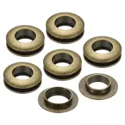 15.5mm(5/8 Inch) Brass Hole Eyelets, 6 Pcs Arc Surface Grommets, Bronze
