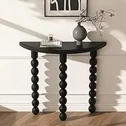 HOLGVE Console Table, Wood Black Entryway Table, Display Sofa Table, Contemporary Accent Table, Simple Installation, for Hallway, Living Room(47.2inch/120cm)