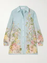 [Zimmermann] Zimmermann - Waverly Printed Silk Shirt - Blue - 3 3 Blue