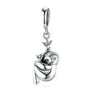 Silver plating Lovely Sloth Dangle Charms Bead Fit Bracelet Necklace Women Party Jewelry Gift