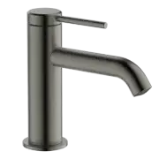 Abey Gareth Ashton POCO Basin Mixer WITH CURVED SPOUT GUN METAL FINISH