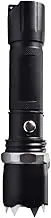 LED Flashlight 380 Lumen Self Defense Flashlight, 3 Kinds of Lights Adjustable and Charger, for Self-Defense Outdoor Camping,Black