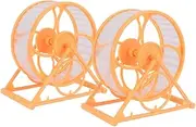 Generic 2Pcs Silent Hamster Wheel Running for Pets for Hamsters Gerbils Hedgehogs Low Noise Exercise Wheel for Interactive Fun Pet Cages