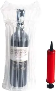 HD Wine Bottle Protector Bags 25 Pack - Inflatable Air Column Cushioning Sleeves Packaging Ensures Safe Transportation of Glass Bottles During Travel