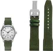 [SKXMOD] 20mm 21mm 22mm Nylon Leather Watchband，For IWC Le Petit Prince Big Pilot IW3777 Black Sport Canvas Watch Strap