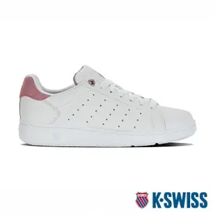 【K-SWISS】時尚運動鞋 Classic PF-女-白/粉紅(小白鞋 98505-169)