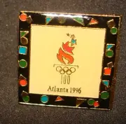 ATLANTA 1996 Olympic Souvenir Torch Collector Pin ~ USA