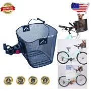 Medium Retro Bicycle Basket with Handlebar Mount – Ideal for Groceries & Pets