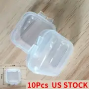 10PCS Mini Plastic Square Box Empty Jewelry Beads Storage Case Container Holder
