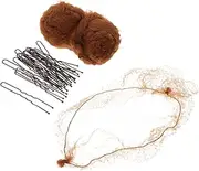 LALADEFIEE Elastic Women's Hairnets Hair Wrap Net for Ballet Hair Net Ballet Bun for Buns Accessory Clip Invisible Mesh Holder