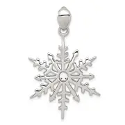 Sterling Silver Snowflake With Stellux Crystal Pendant
