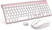 Wireless Keyboard and Mouse Combo J JOYACCESS Compact Full-Size Keyboard and Mouse 2400 DPI for PC, Desktop, Computer, Notebook, Laptop, Windows XP/Vista/7/8/10