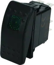 DragonFire Racing Lighted Switch On/Off Rocker Switch Green For Lite
