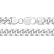Girls Sterling Silver 8mm Cuban Curb Chain Necklace