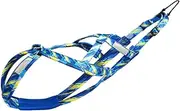 STARTIST Husky Harness Running Harness Work Out for Medium Large Dogs Skijoring Professional Dog Pulling Harness Sled Harness, Blue Medium