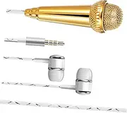 Abaodam Miniature Microphone for Voice Recording Portable Vocal Mic for Phone Tablet Computer Durable Lightweight Design for Ktv Singing Home Entertainment