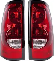 Compatible With 2003 2004 2005 2006 Chevy Silverado 1500 2500 3500 Driver and Passenger Side Tail Light - Bulb and Harness Included