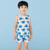 在飛比找ETMall東森購物網優惠-韓國春夏竹節棉幼兒內衣家居服