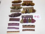 Lot Vintage Upholstery trim samples Fringe Trim Tassels craft sewing 14pc # 10