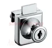 Cabinet Display Case Showcase Single Glass Door Lock New